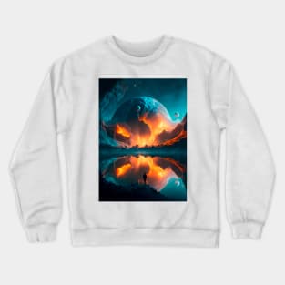 Magic in Chaos: Cosmic Landscapes Crewneck Sweatshirt